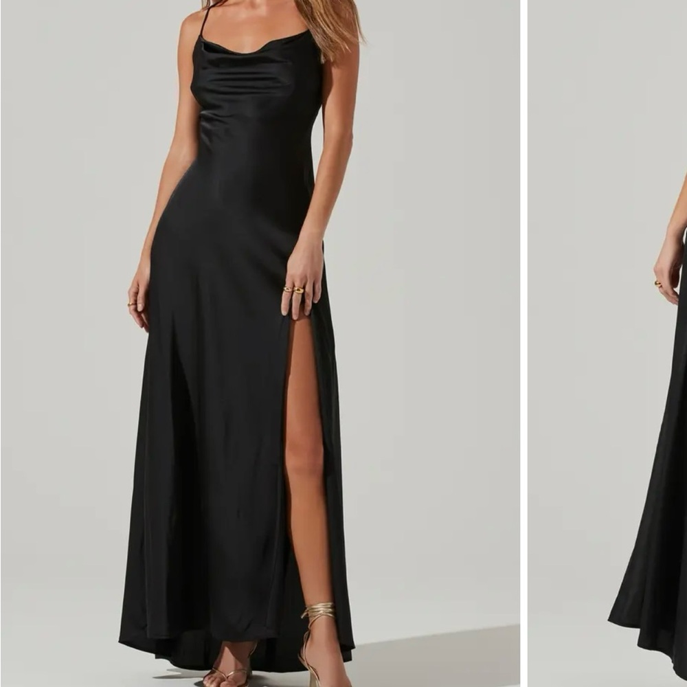 ASTR champagne maxi dress